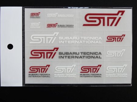 STI ステッカー 転写タイプ STI純正 スバル 小物等に