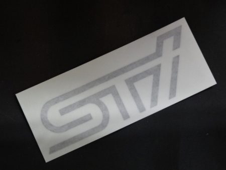 STI 純正 ロゴ ステッカー グレー 1枚入り スバル SUBARU