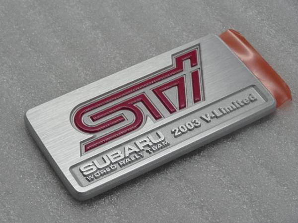 Sti メモリアルプレート エンブレム スバル インプレッサ等 Subaru Vivio 旧車等の自動車部品専門オンラインショップ 中込パーツ